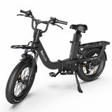 Baicycle Electric Bike, Folding Electric Bike with 62 Miles Range, Fast Charge and Removable Battery, 20 Inches Fat Tire for Beach Cruiser City Commute Mountain, Black - Baicycle